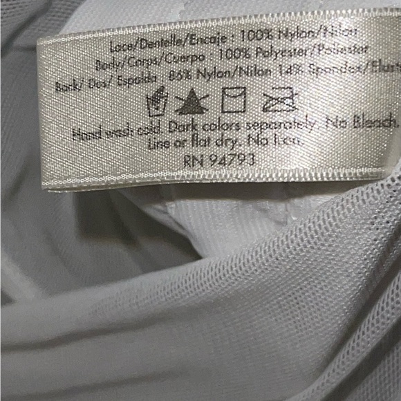 Dominique 42DD strapless White Satin lace Torsolette 8949 Corset longline bra - Picture 9 of 10